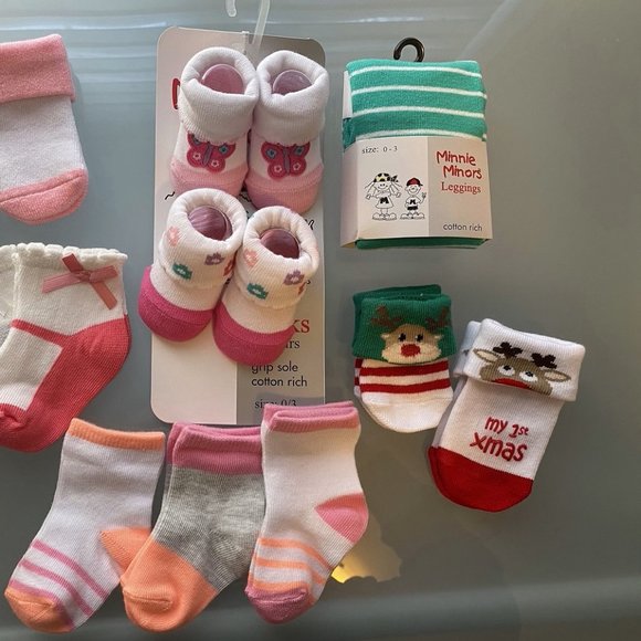 Baby Girl 0-12 Months Socks Bundles. - Picture 2 of 4
